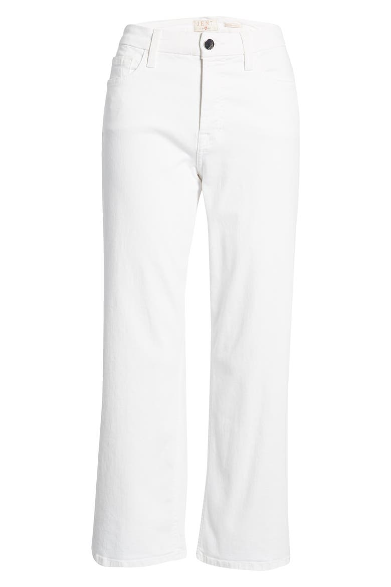 JEN7 Crop Wide Leg Jeans, Alternate, color, WHITE