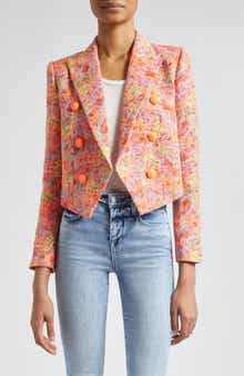 Lila Floral Jacquard Jacket