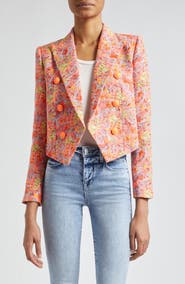 L'AGENCE Lila Floral Jacquard Jacket
