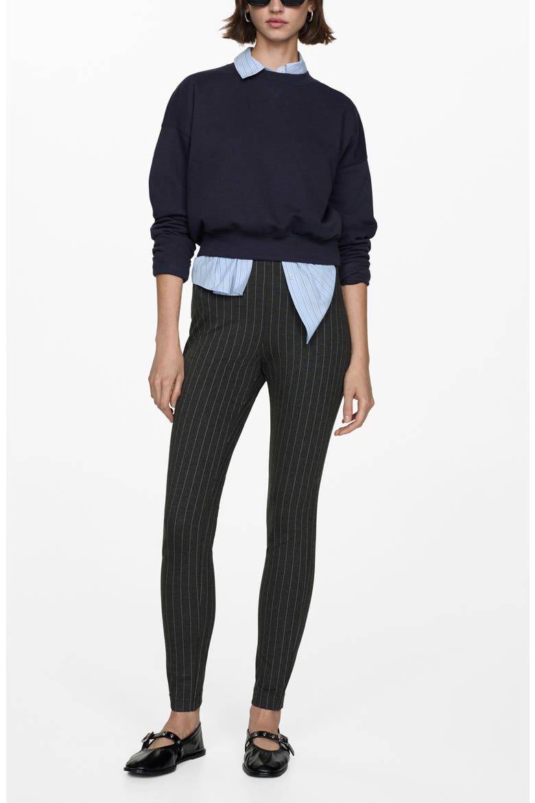 Pinstripe Leggings, Alternate, color, GREY