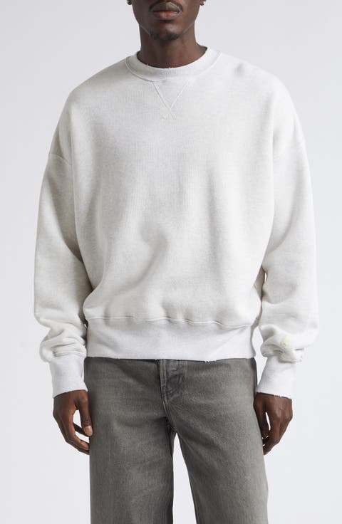 Gender Inclusive Star Oversize Distressed Crewneck Sweatshirt