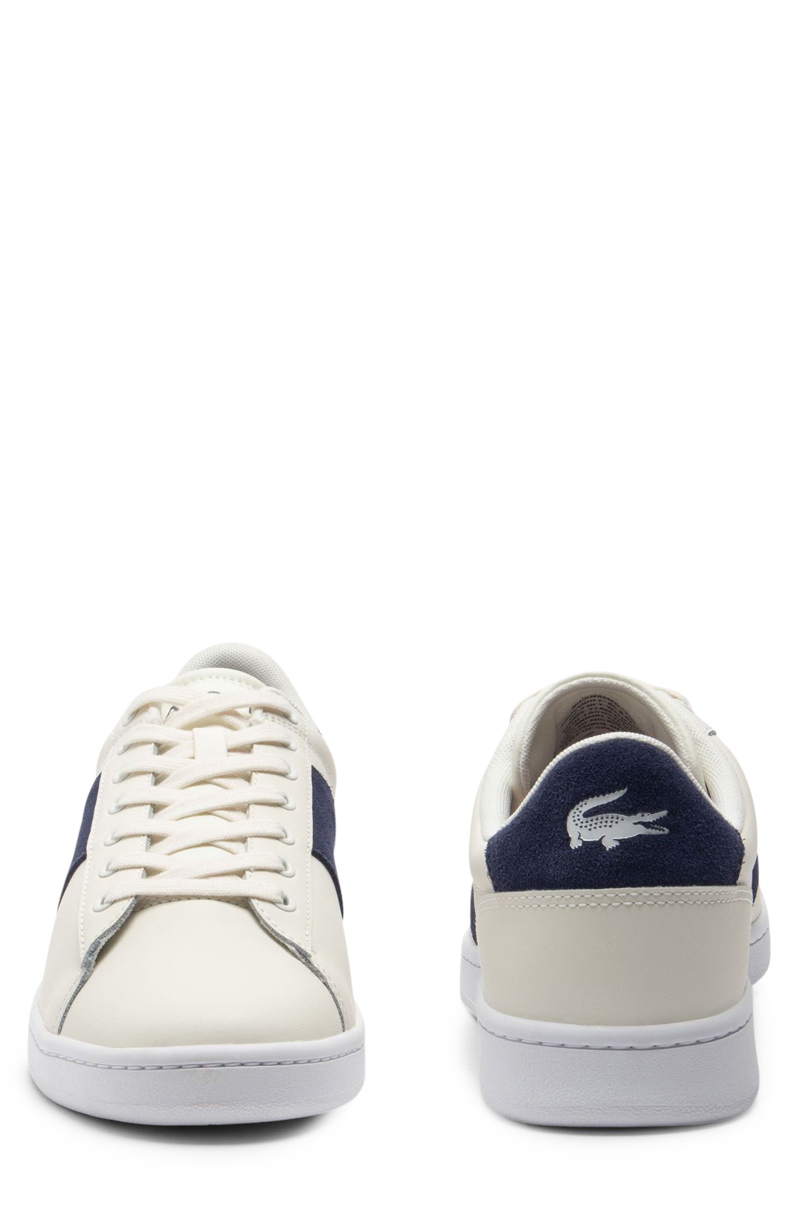 Lacoste Carnaby Sneaker, Alternate, color, Off White/ Dark Blue
