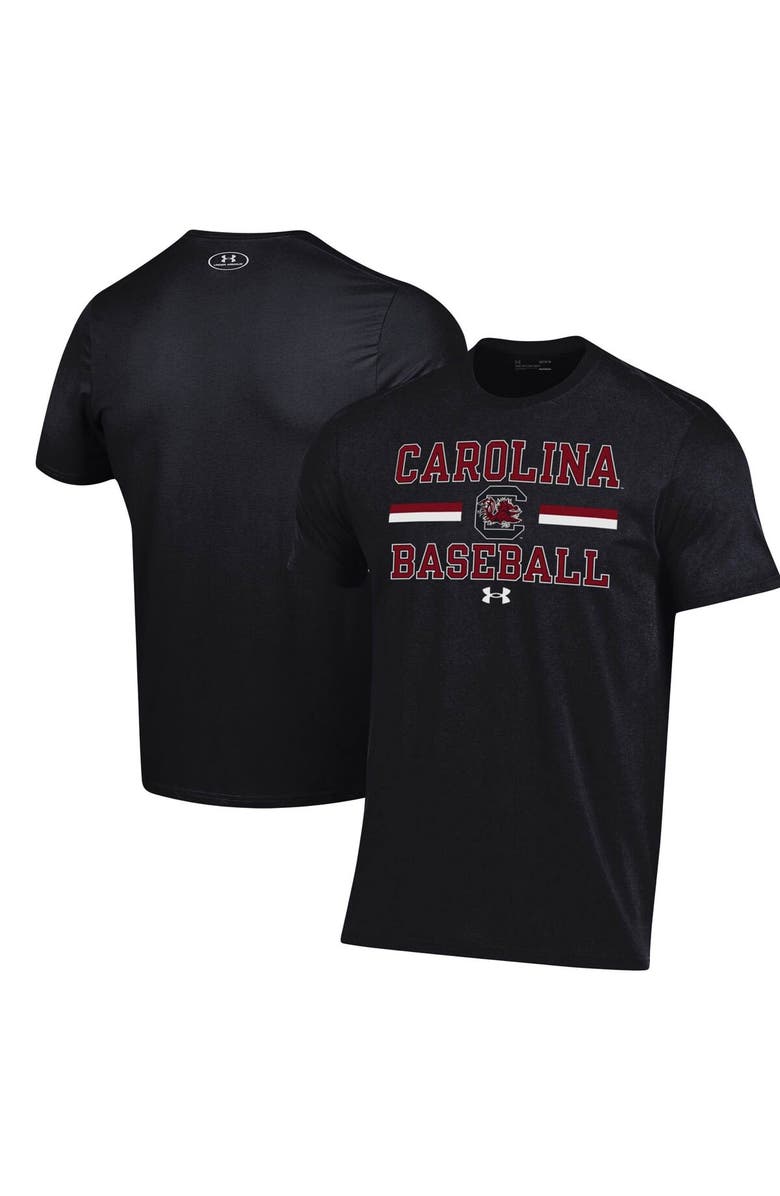 Under Armour Men's Under Armour Black South Carolina Gamecocks Baseball Stack Performance T-Shirt, Main, color,