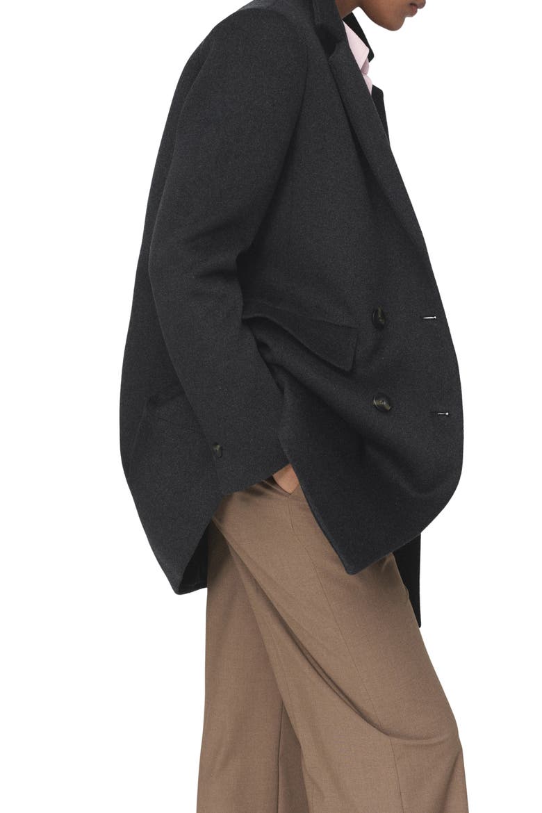 Double Breasted Coat, Alternate, color, GREY