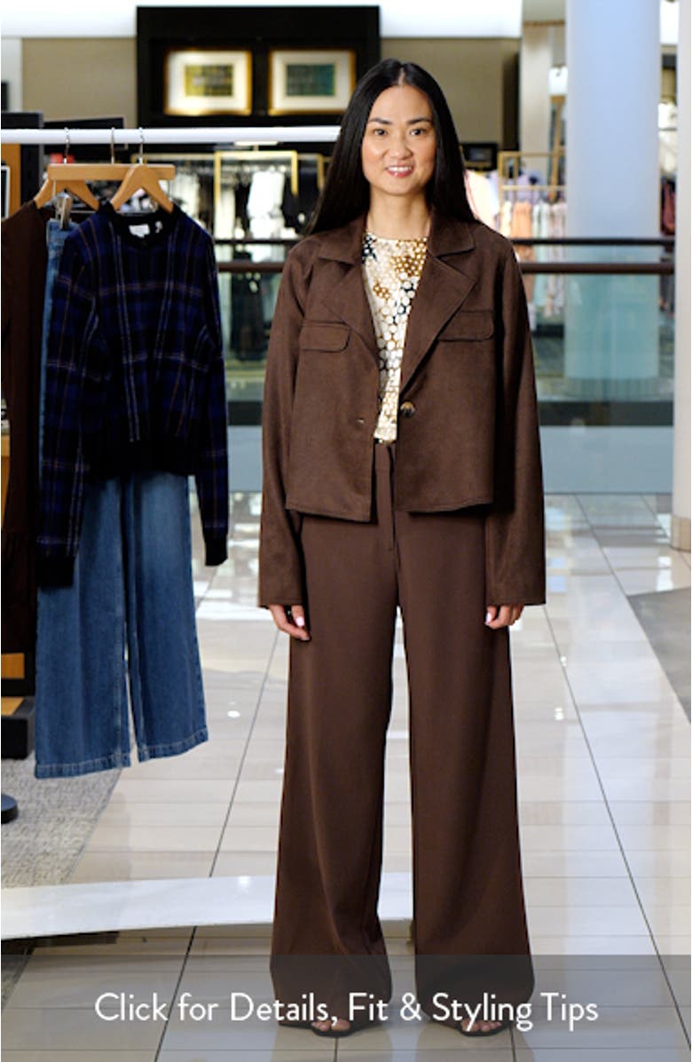 One-Button Faux Suede Jacket, sales video thumbnail