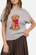 Blu Pepper Puppy Short Sleeve Sweater