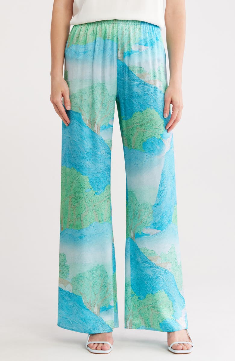 Cult Gaia Stacie Silk Straight Leg Pants, Main, color,