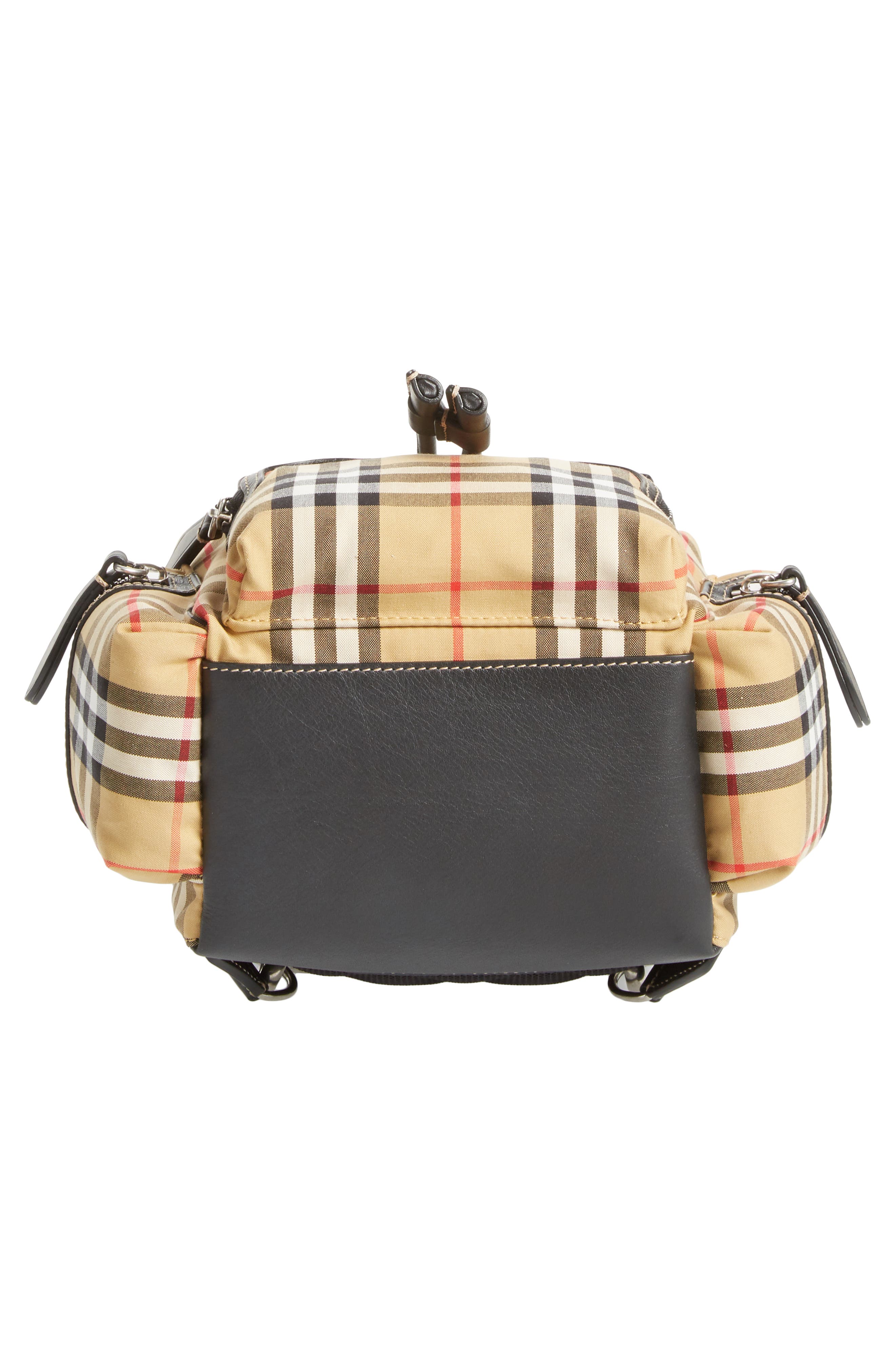 Burberry Small Rucksack Vintage Check Canvas & Leather Backpack, Alternate, color, 