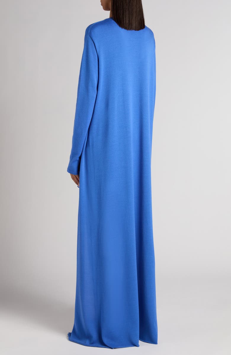 TOM FORD Seamless Long Merino Wool Blend Cardigan, Alternate, color, Porcelain Blue