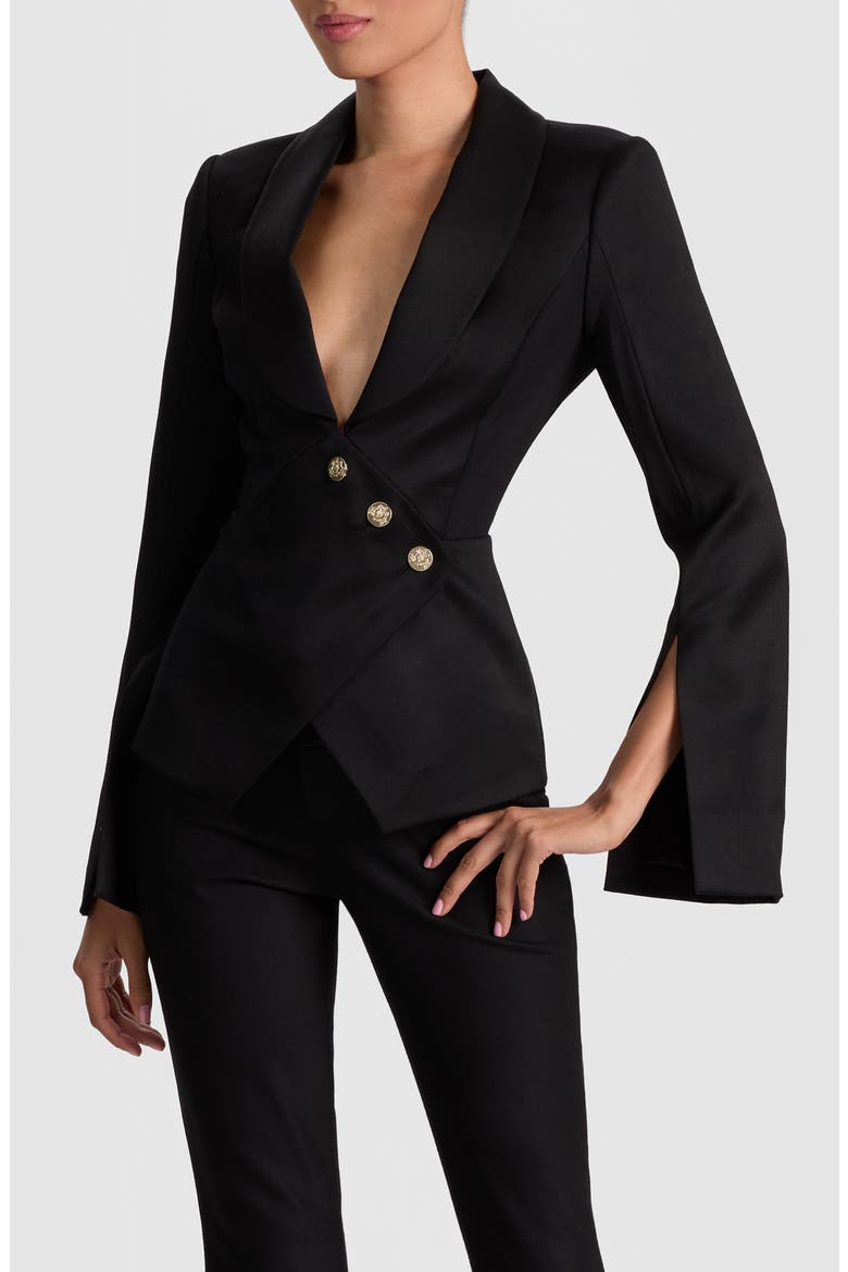The Sculpt Blazer, Alternate, color, BLACK