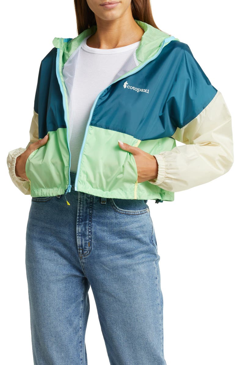 Cotopaxi Colorblock Teca Crop Hooded Jacket, Main, color,