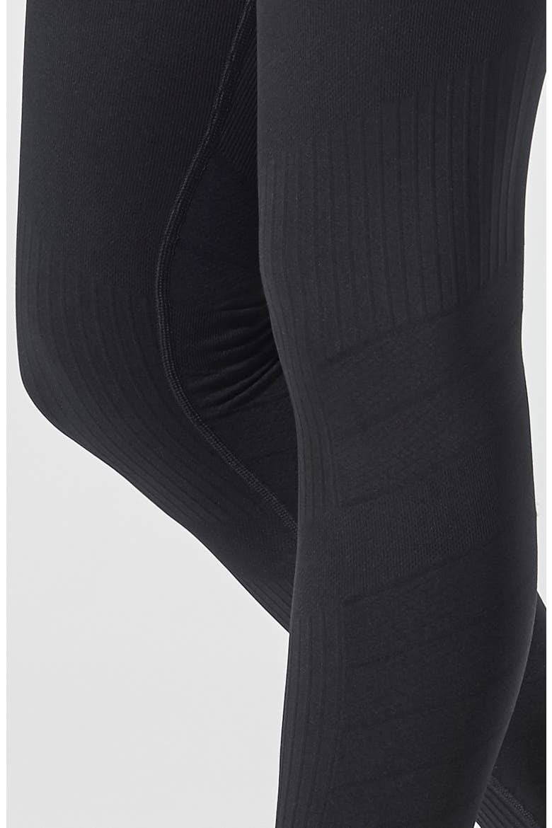 SportSupport Hipster Cuff Contour Support Maternity/Postpartum Leggings, Alternate, color, BLACK