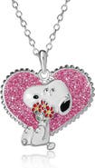 PEANUTS Snoopy Heart Flowers Valentine's Day Pendant