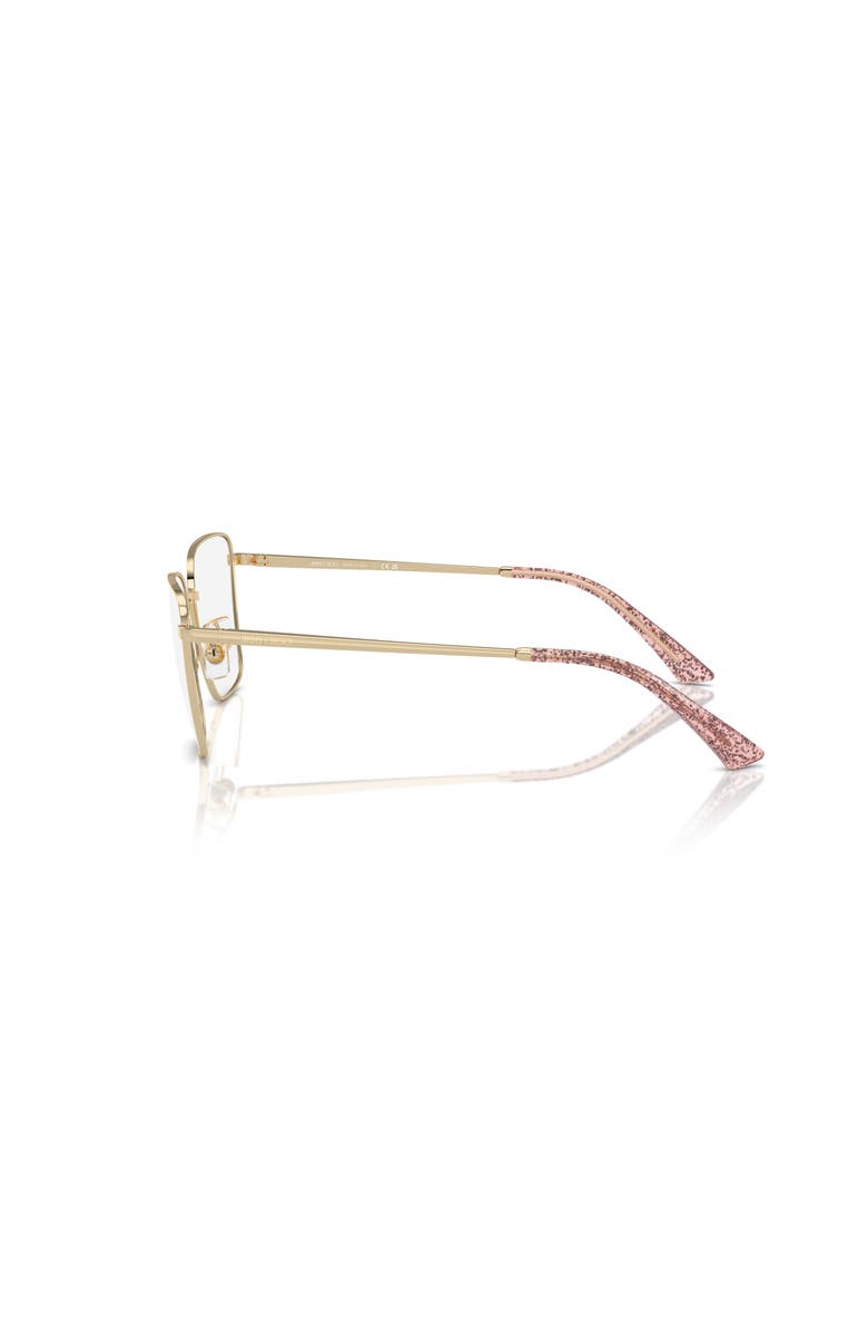 Jimmy Choo 55mm Rectangle optical glasses, Alternate, color, Gold