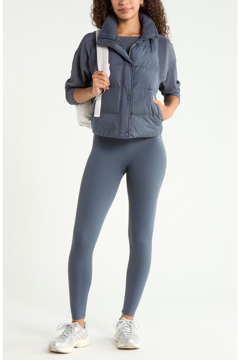 Rib Trim Puffer Vest, Alternate, color, NAVY ARMADA