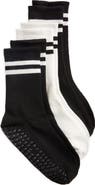 HIGH HEEL JUNGLE 3-Pack Varsity Grip Crew Socks