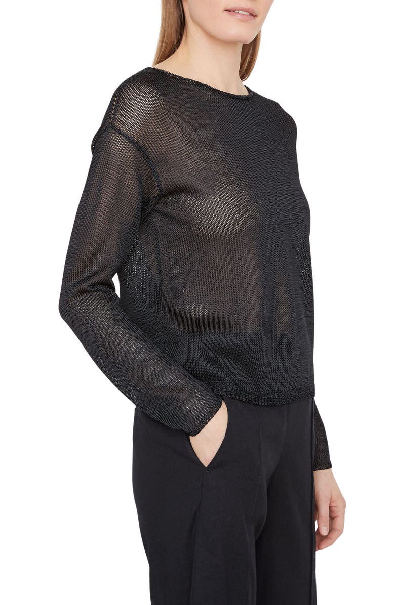 Vince Shiny Open Stitch Sweater, Alternate, color,