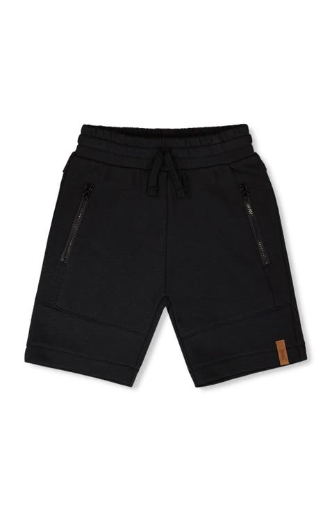 French Terry Shorts with Cross Seams