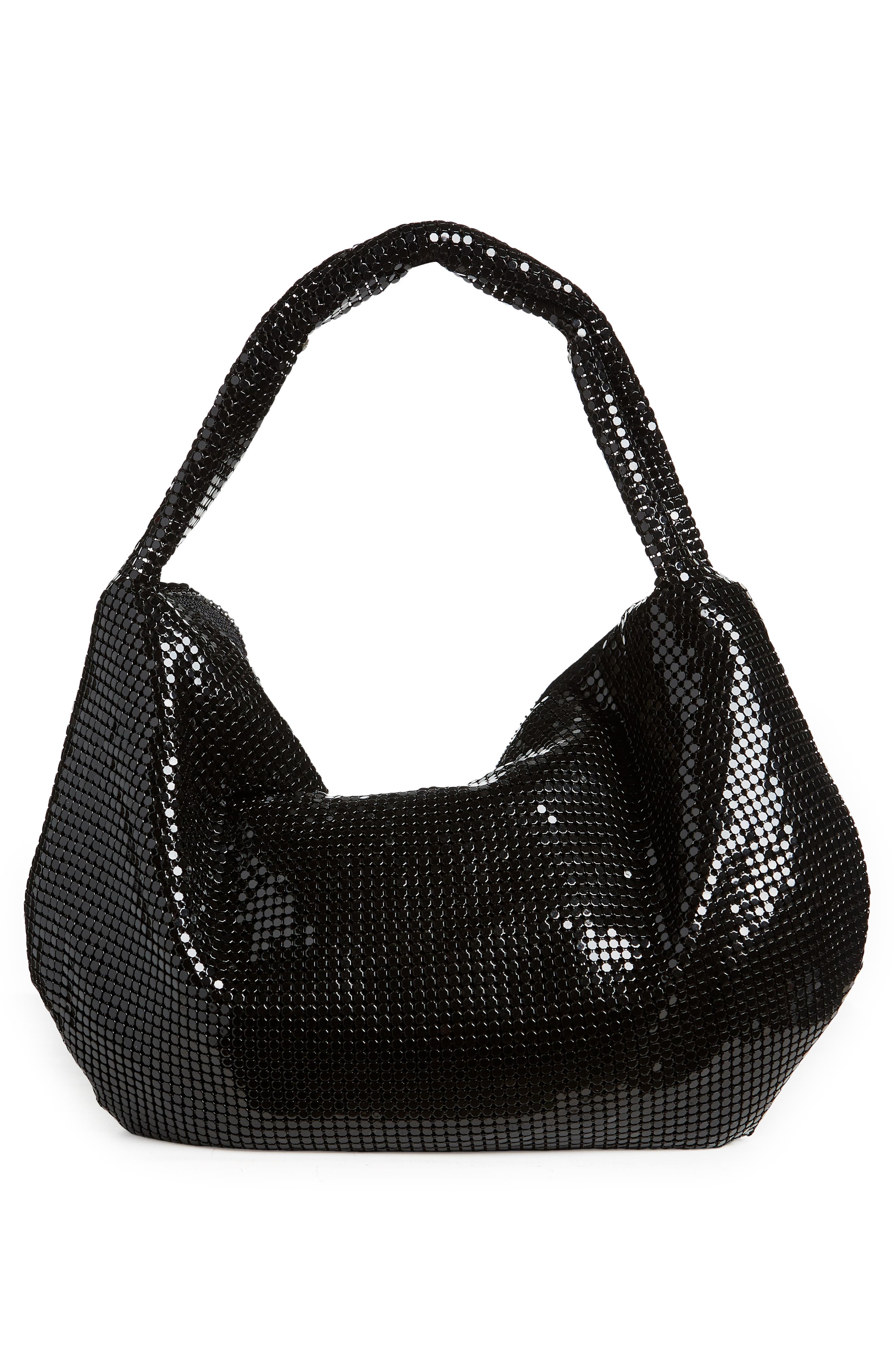 Whiting & Davis Mini Twisted Handle Hobo, Alternate, color, 