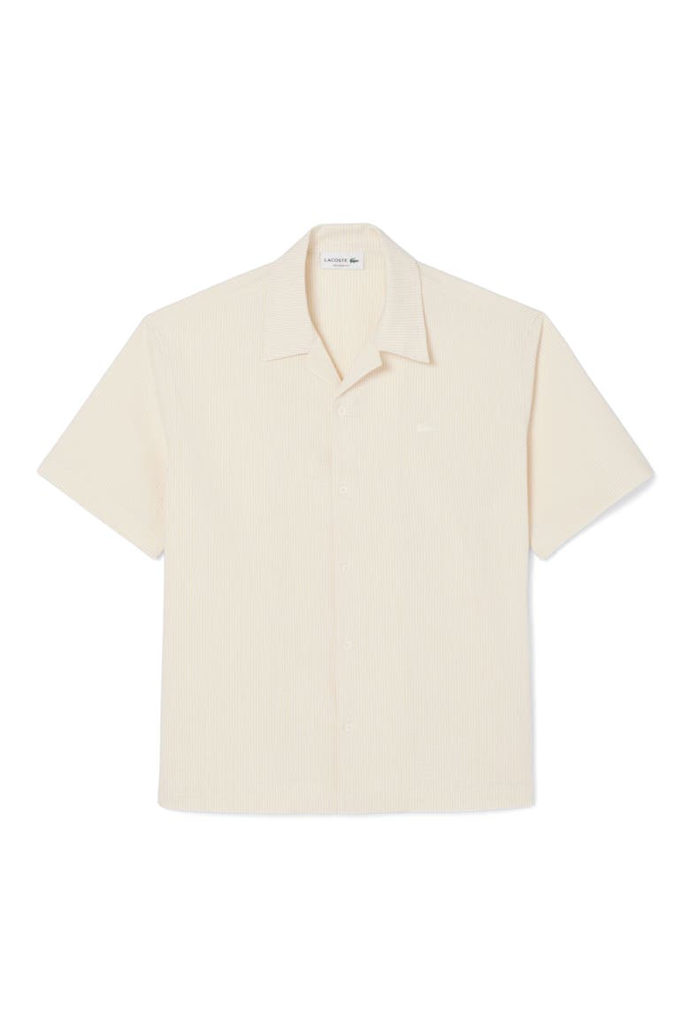 Cotton Blend Seersucker Sport Shirt, Alternate, color, FLOUR/ NATUREL CLAIR