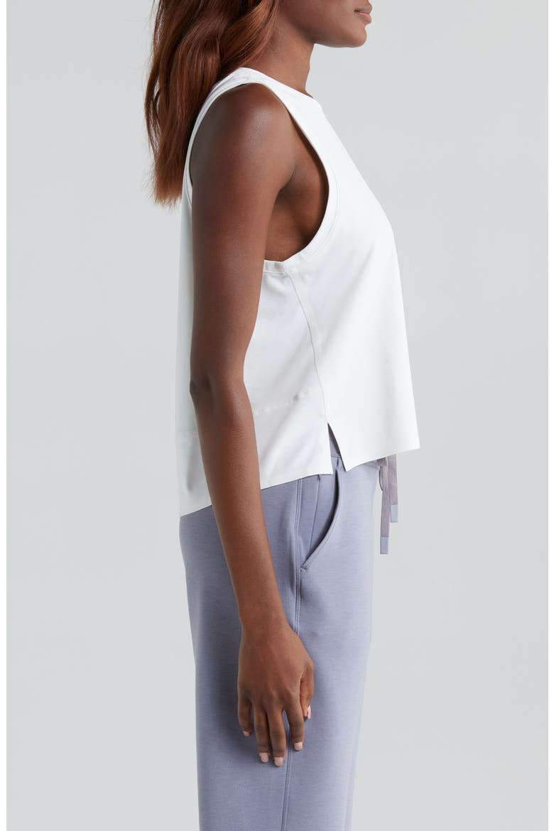 Serene Crop Performance Tank, Alternate, color, SNOW WHITE