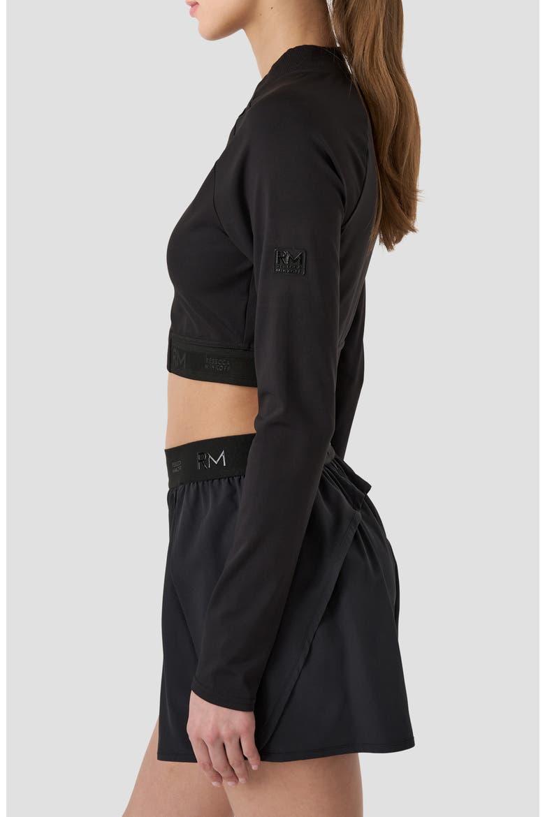 Zip Front Crop Jacket, Alternate, color, BLACK