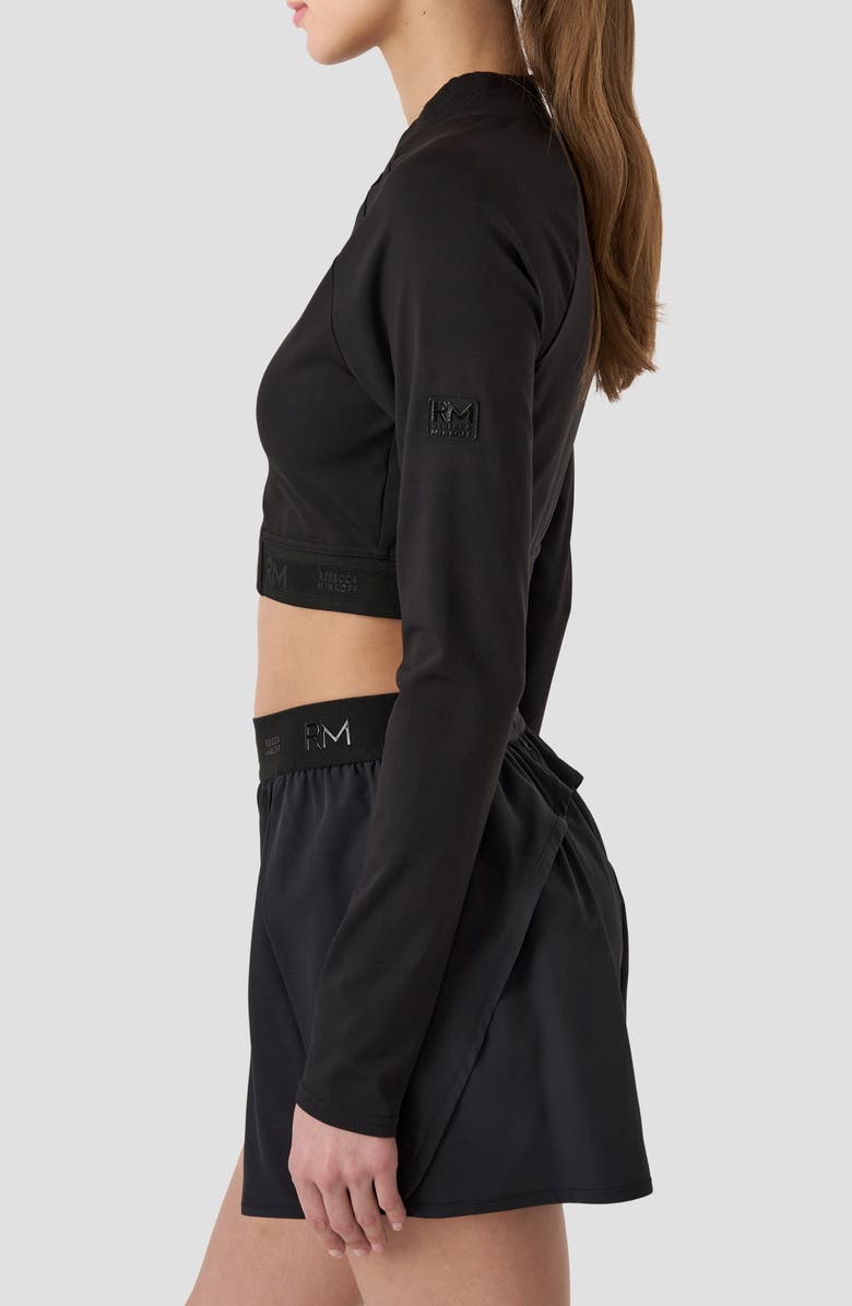 RM Rebecca Minkoff Zip Front Crop Jacket, Alternate, color, Black