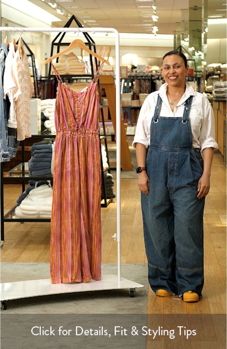Kelsea Stripe Crop Wide Leg Jumpsuit, sales video thumbnail