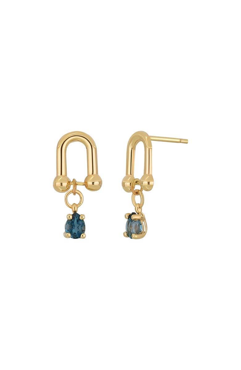 Bony Levy BLC 14K Gold Blue Topaz Drop Earrings, Main, color, 