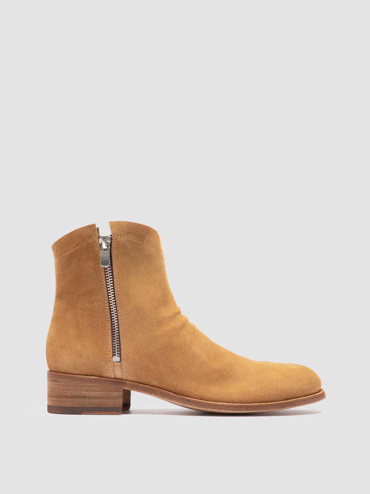 Officine Creative Shantel 004 Suede Zipped Boots, Alternate, color, Camel