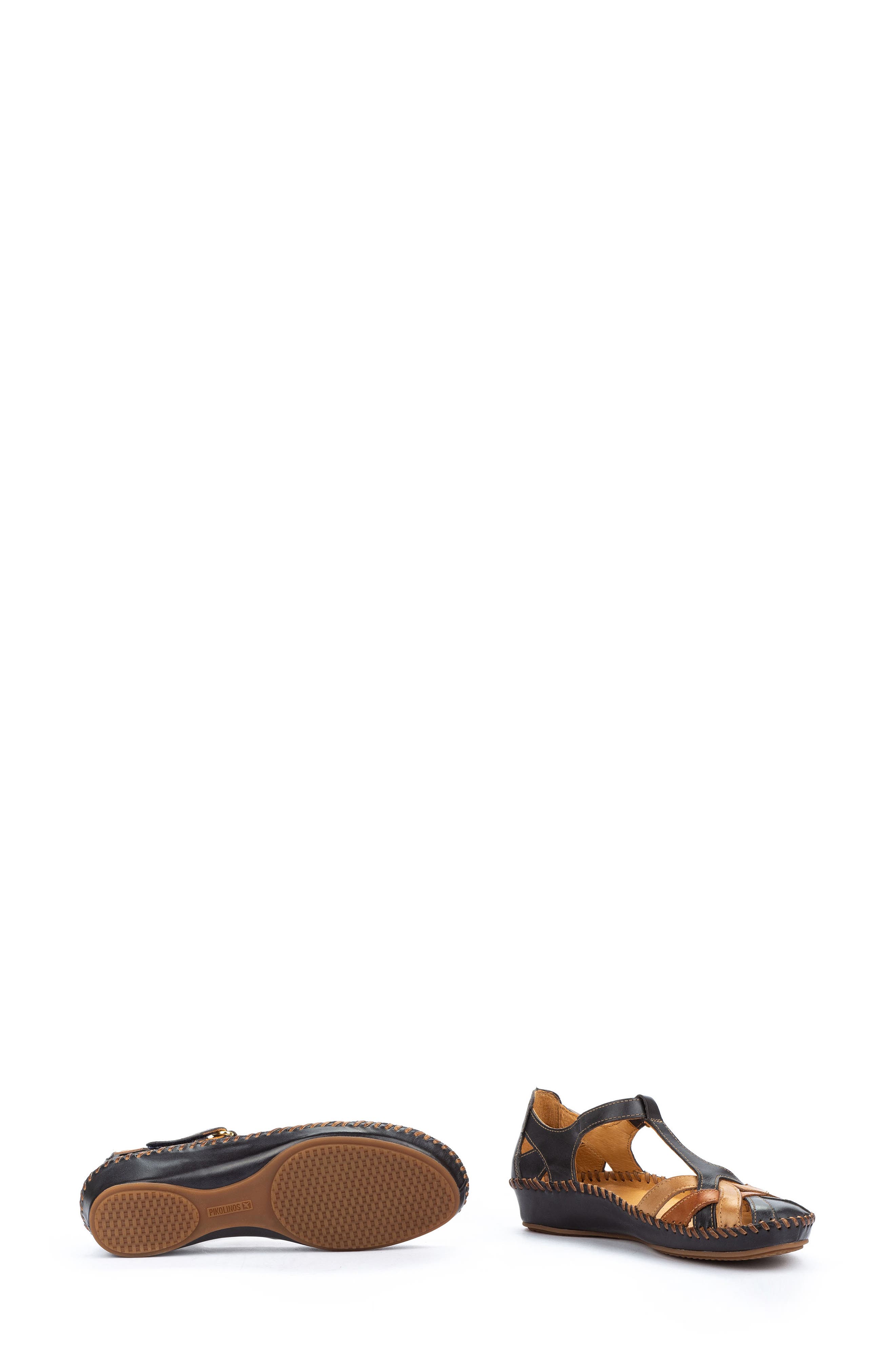 'P. Vallarta 655' T-Strap Sandal, Alternate, color, NAVY BLUE BRANDY