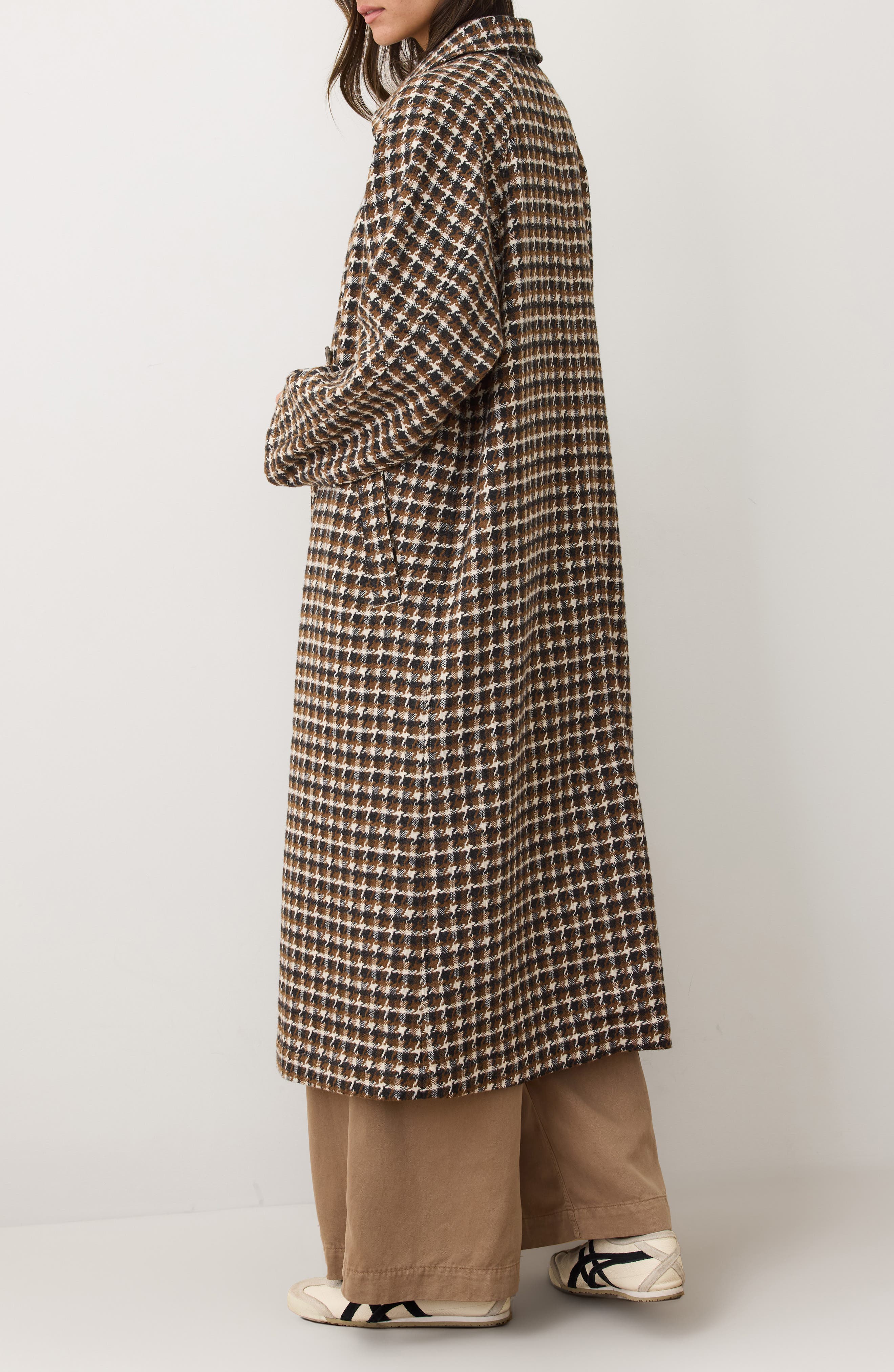Hayes Houndstooth Trench Coat - image 2