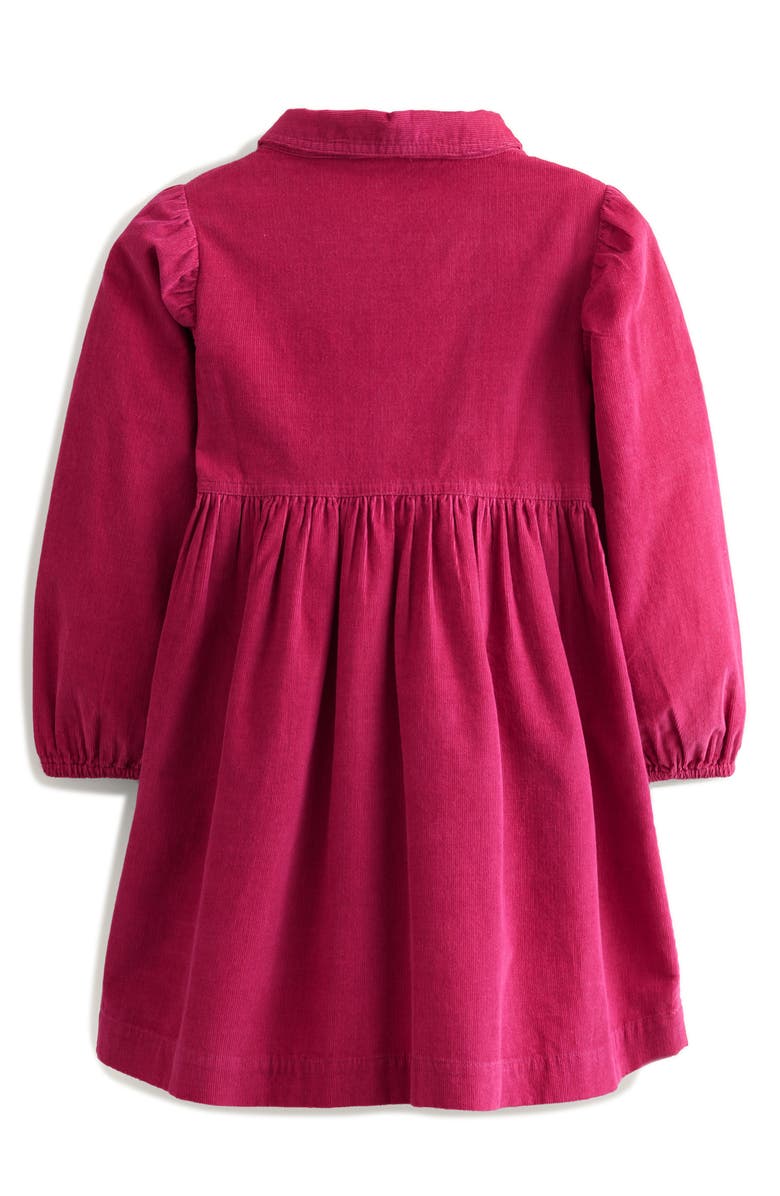 Mini Boden Kids' Aubrey Puff Sleeve Corduroy Shirtdress, Alternate, color,