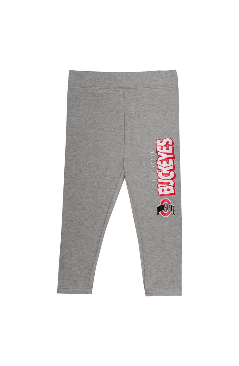 Outerstuff Girls Infant Scarlet Ohio State Buckeyes Clubhouse Pullover Hoodie & Legging Set, Alternate, color, Scarlet