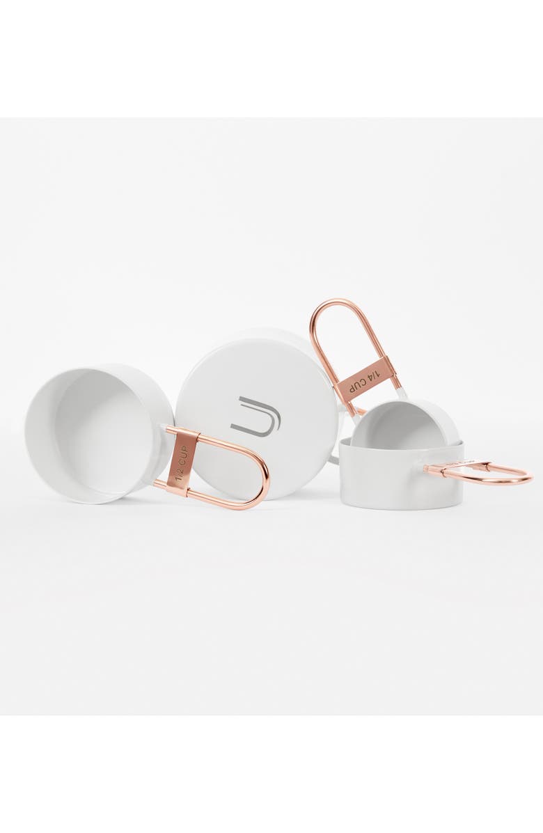 Uncommon James by Kristin Cavallari Uncommon James Set of 4 Copper & White Measuring Cups, Alternate, color, 