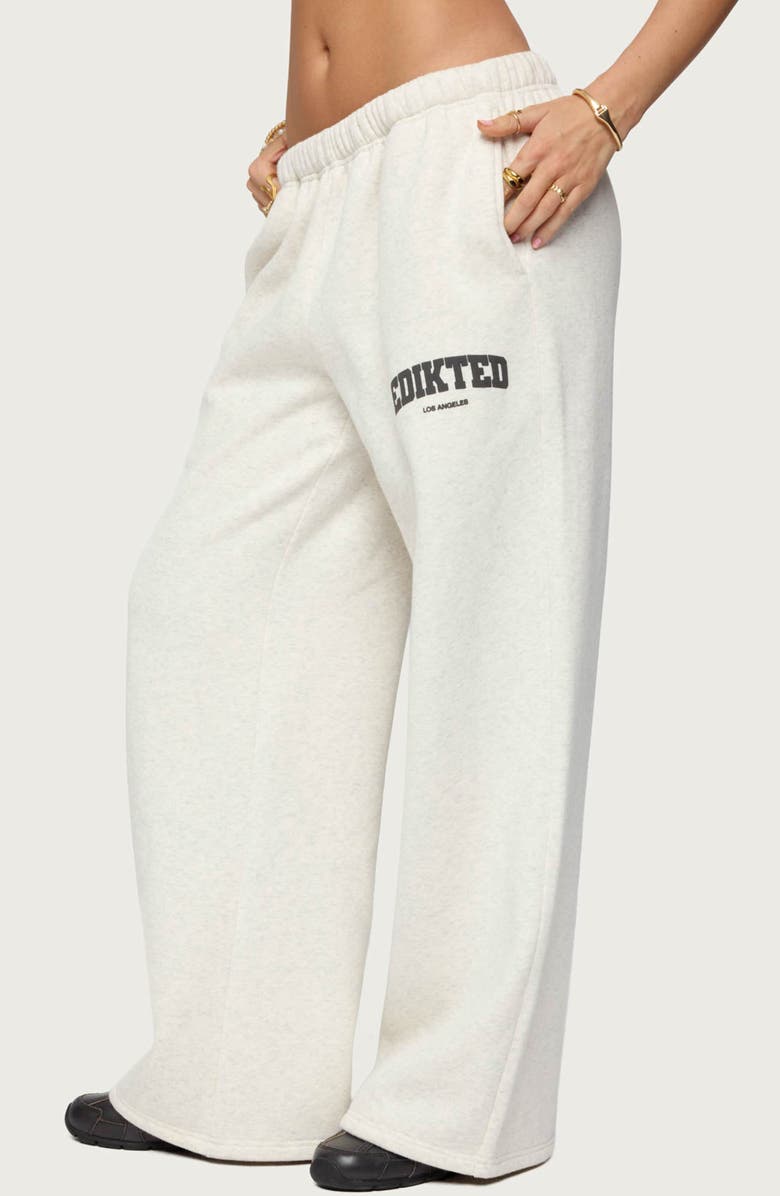 EDIKTED LA Sweatpants, Alternate, color, Gray-Melange