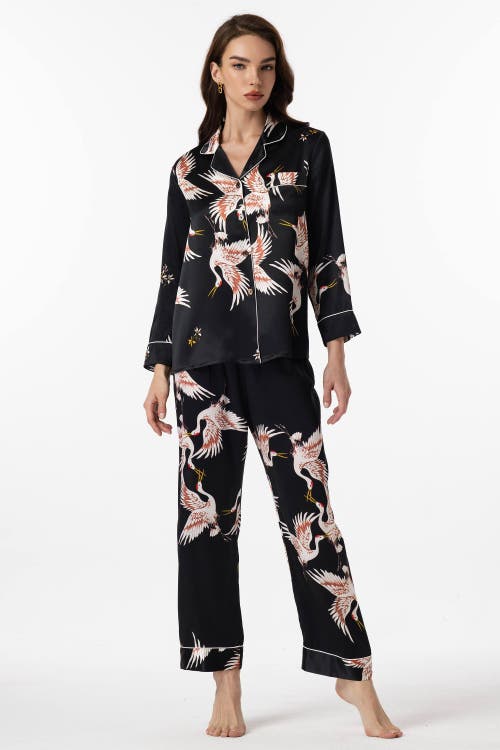 Shop Silksilky Pajama Set With Classic Binding Trim