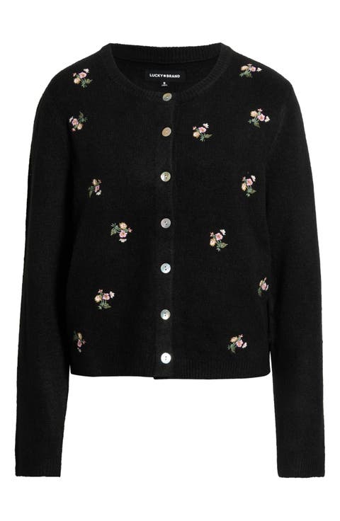 Floral Embroidered Cardigan