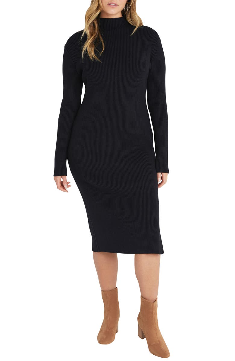 VICI Collection Mock Neck Long Sleeve Sweater Dress, Main, color, 