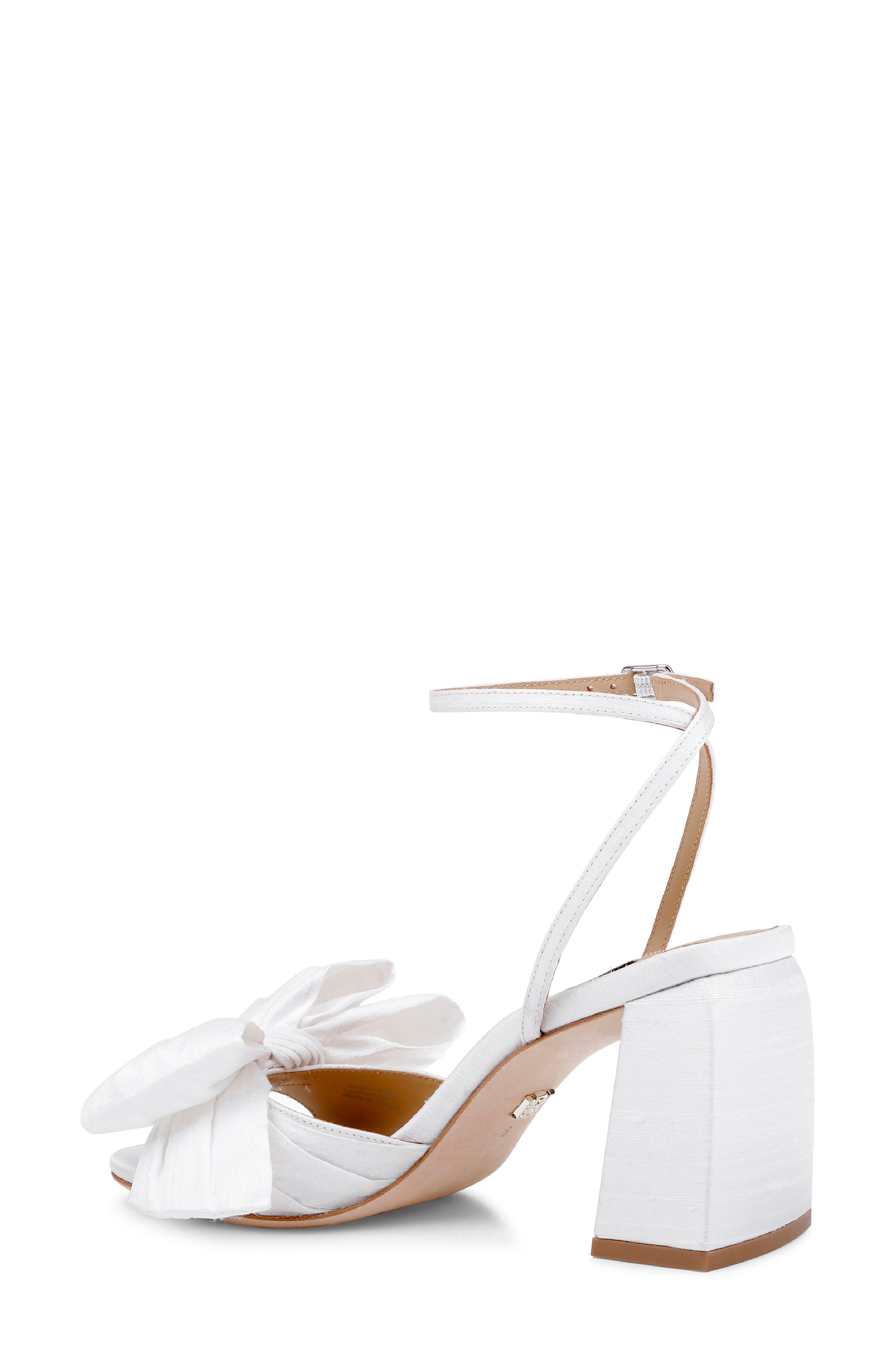 BADGLEY MISCHKA Olani Platform Ankle Strap Sandal, Alternate, color, White Silk