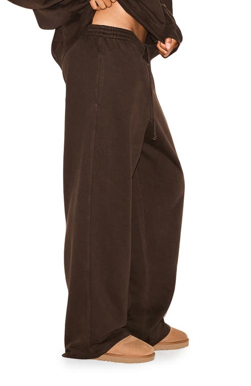 Skims Fleece Sweatpants In Brown