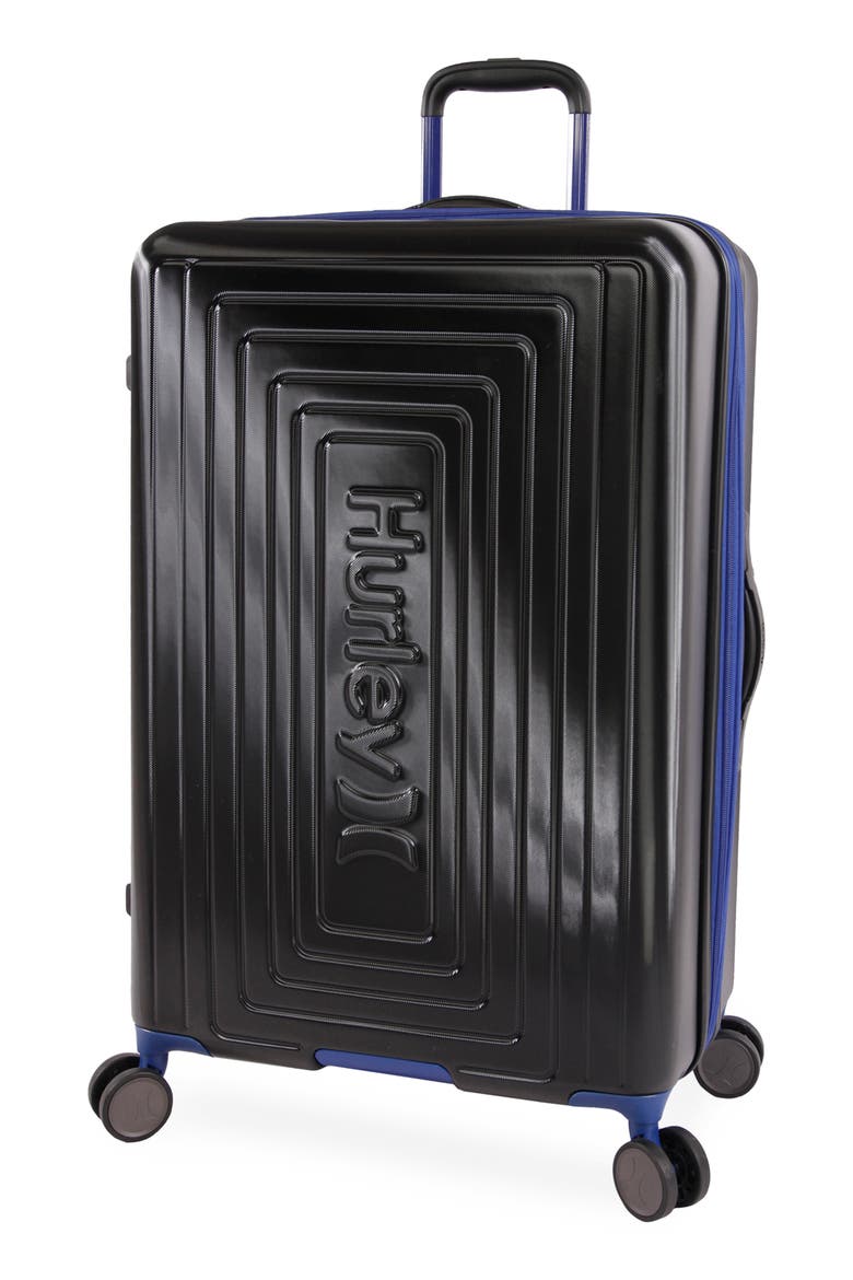 Suki 29" Hardshell Spinner Suitcase, Alternate, color, BLACK/ BLUE
