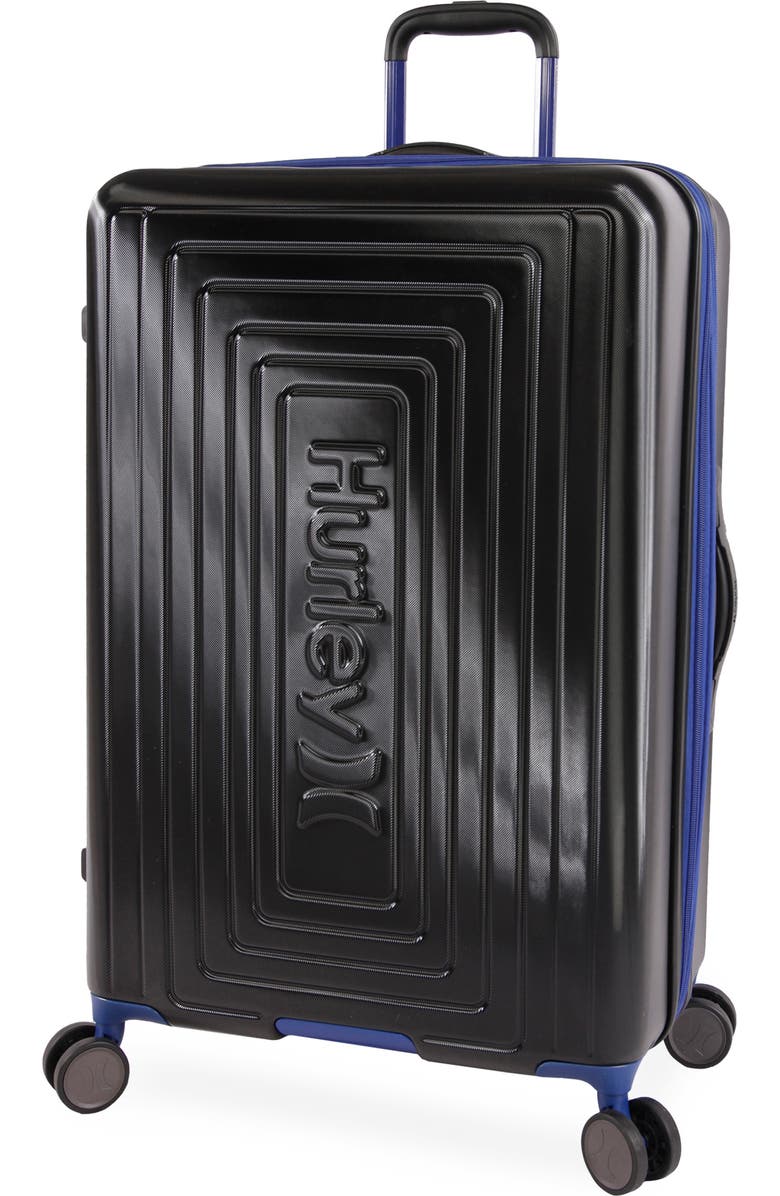 Hurley Suki 29" Hardshell Spinner Suitcase, Alternate, color, Black/ Blue