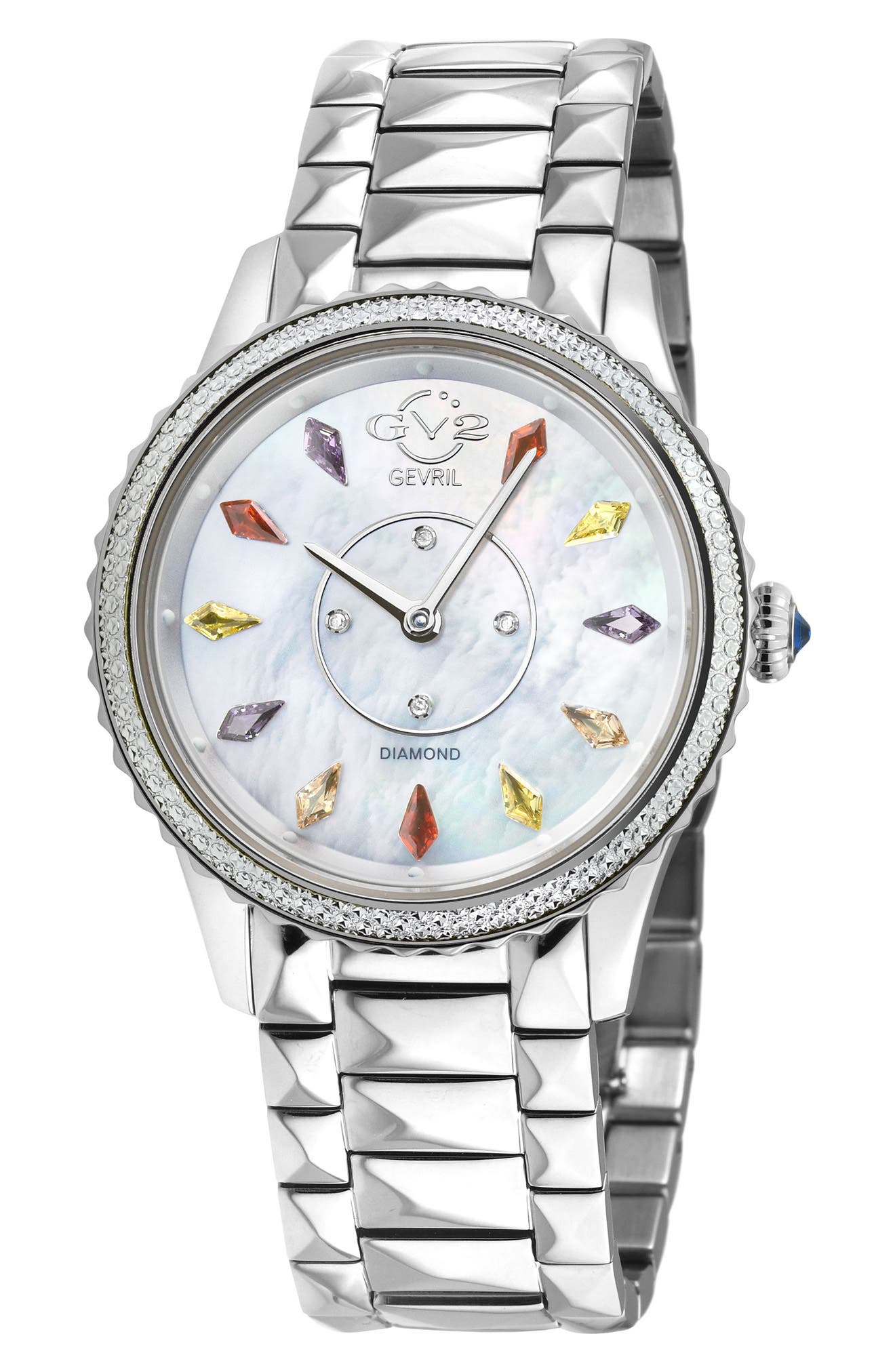 GV2 Siena Swiss Quartz Diamond Embellished Bracelet Watch - 0.02ct, 38mm