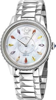 GV2 Siena Swiss Quartz Diamond Embellished Bracelet Watch - 0.02ct, 38mm