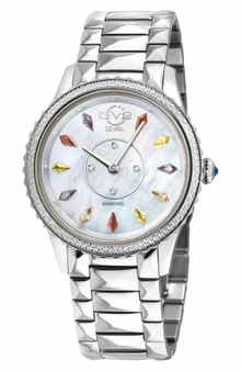 GV2 Siena Swiss Quartz Diamond Embellished Bracelet Watch - 0.02ct, 38mm