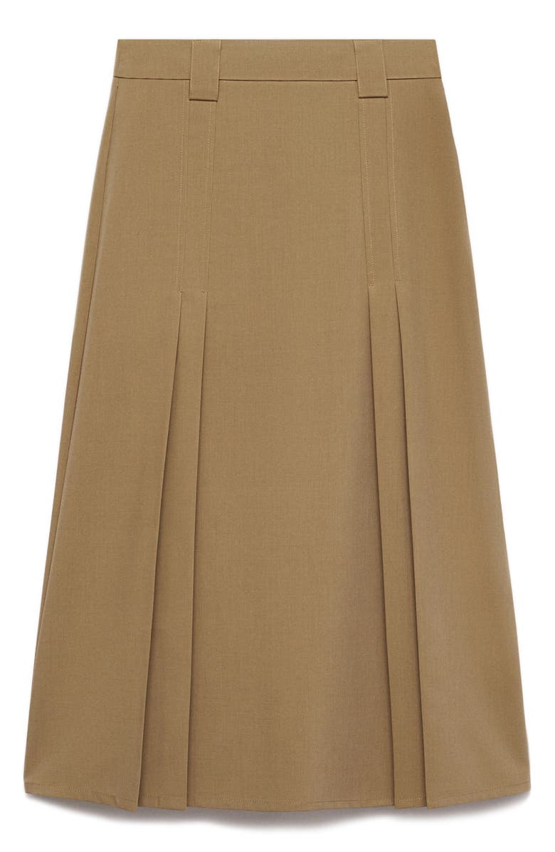 MANGO Pleated Midi Skirt, Alternate, color, 