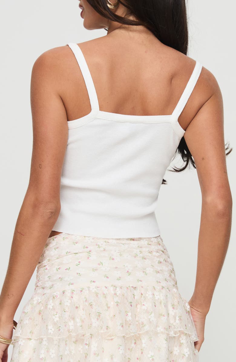 Princess Polly All My Love Crop Cotton Camisole, Main, color, White