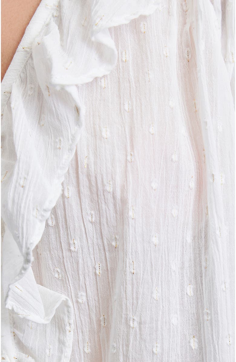 Paneros Clothing Chloe Cotton Ruffle Shirt, Alternate, color, Gold Dust
