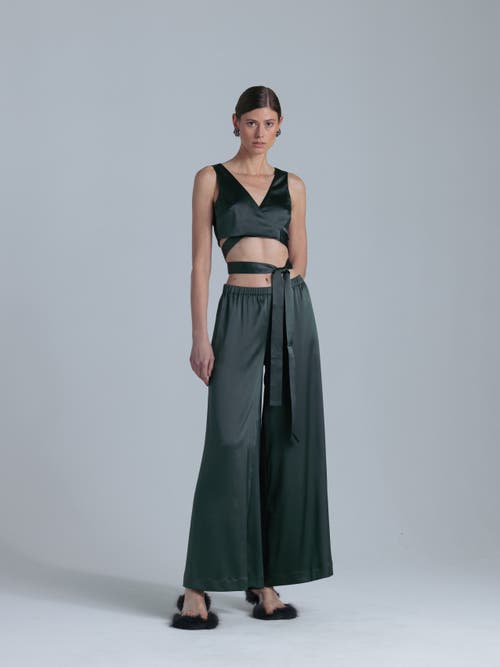Alas Silk V-neck Top In Black
